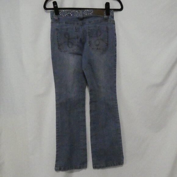 LONDON BLUES - Petites | 4P | Bootcut Jeans | Studded Waist | *Missing Button - Picture 2 of 16